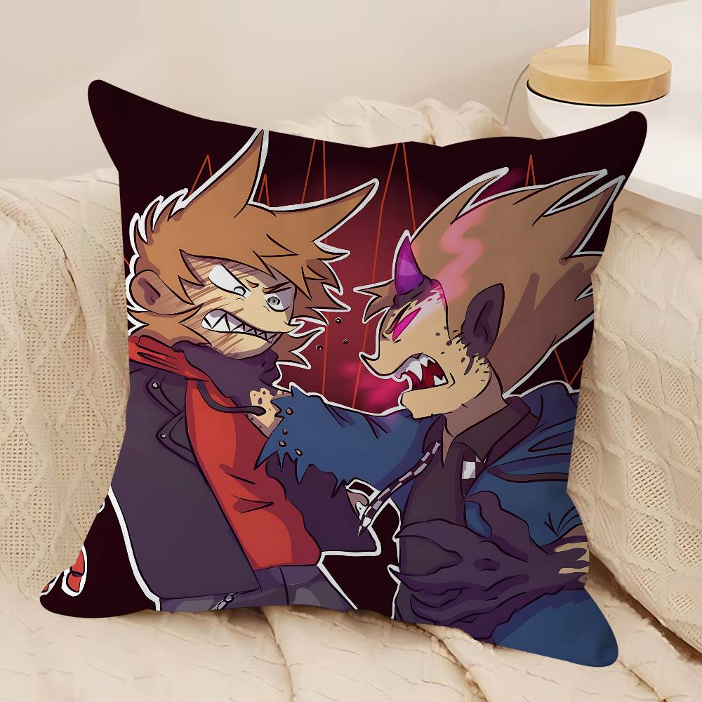 Animated E-Eddsworld Pillow Case Removable Washable Cushion Cover – All-Season Soft Linen