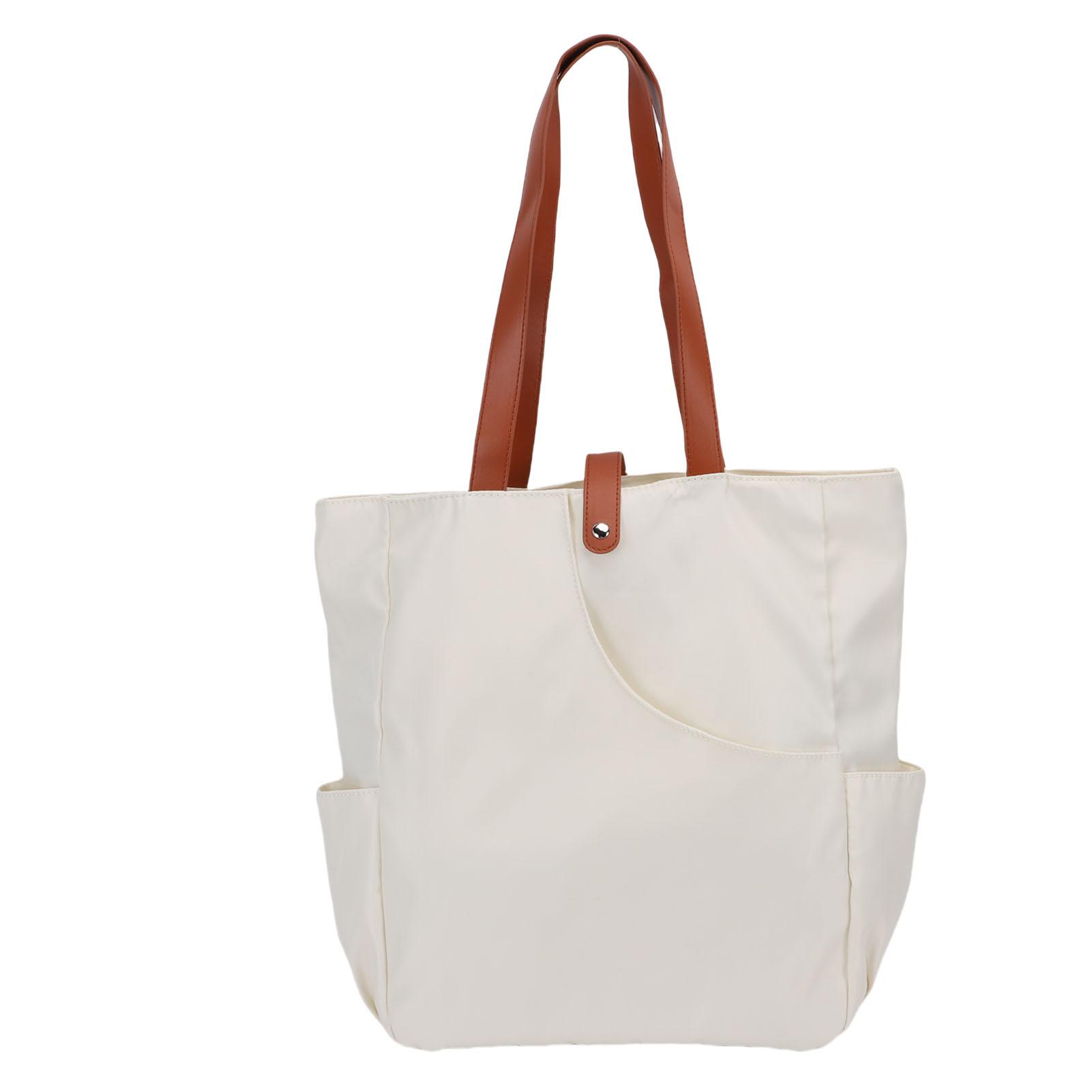 

Tennis Tote Bag Stylish Large Capacity Thickened Polyester Badminton Racket Bag with 2 Side Pockets бежевий