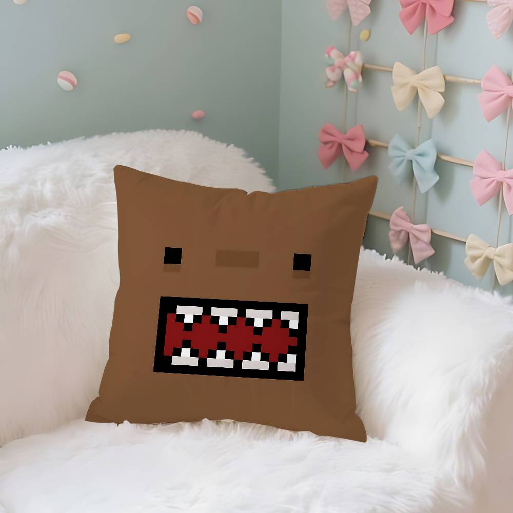 Cute DDomo Kun Case Plush Fabric Soft Pillowcase Double Sided Print Cushion Cover Household Gifts