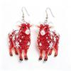 Cartoon Sheep Earrings 1 Pair 2D Flat Acrylic Animal Jewelry Hypoallergenic for Animal Lovers Party Wear Perfect Gift