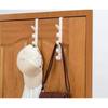 1 PCS Plastic Hook Cabinet Door Hanging Rack - Space Saving Adhesive Mount Storage Organizer for Kitchen Bathroom Desk