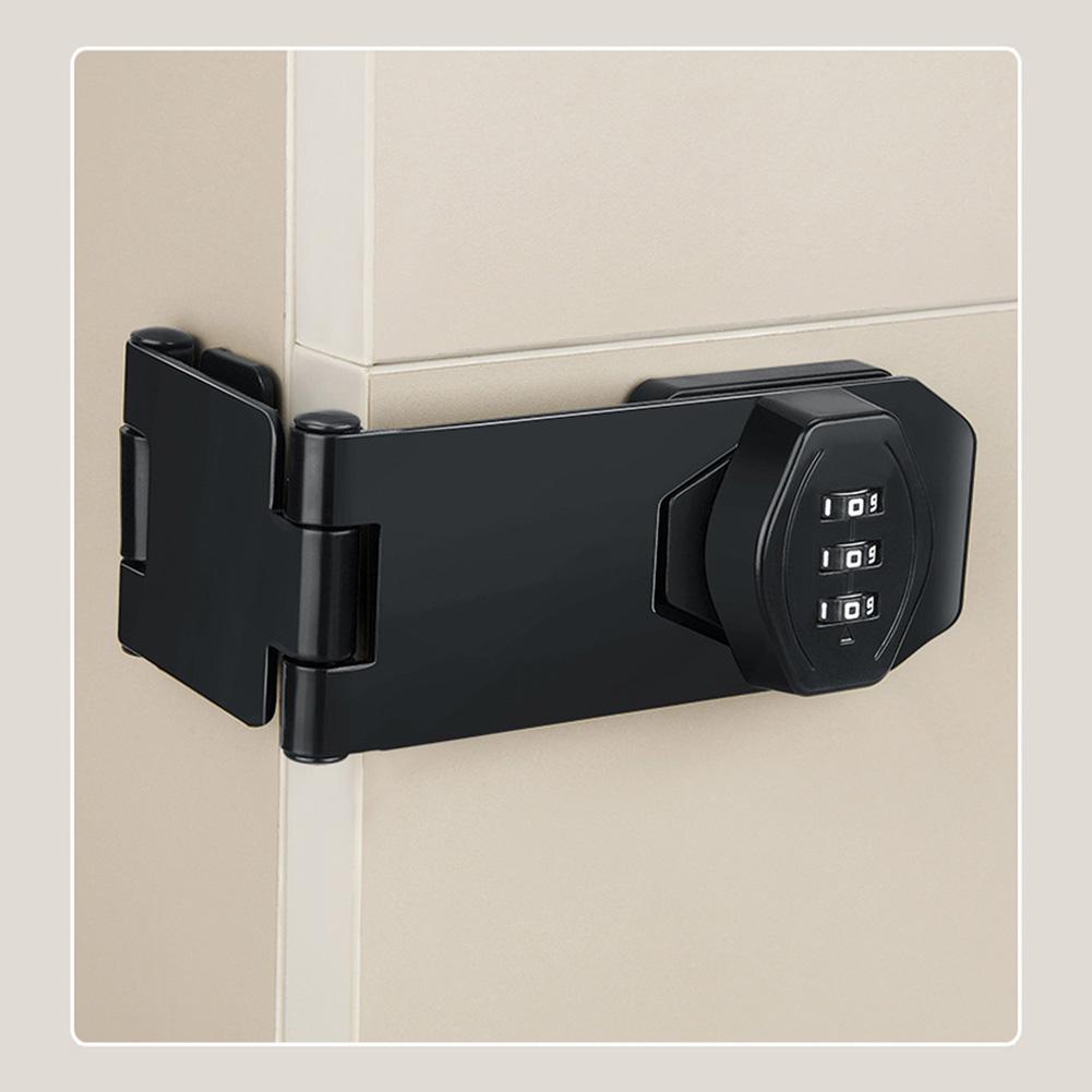 Household Cabinet Password Hasp Locks Cabinet Door Combination Lock Door Security Slide Latch Lock for Small Doors Cabinets Door