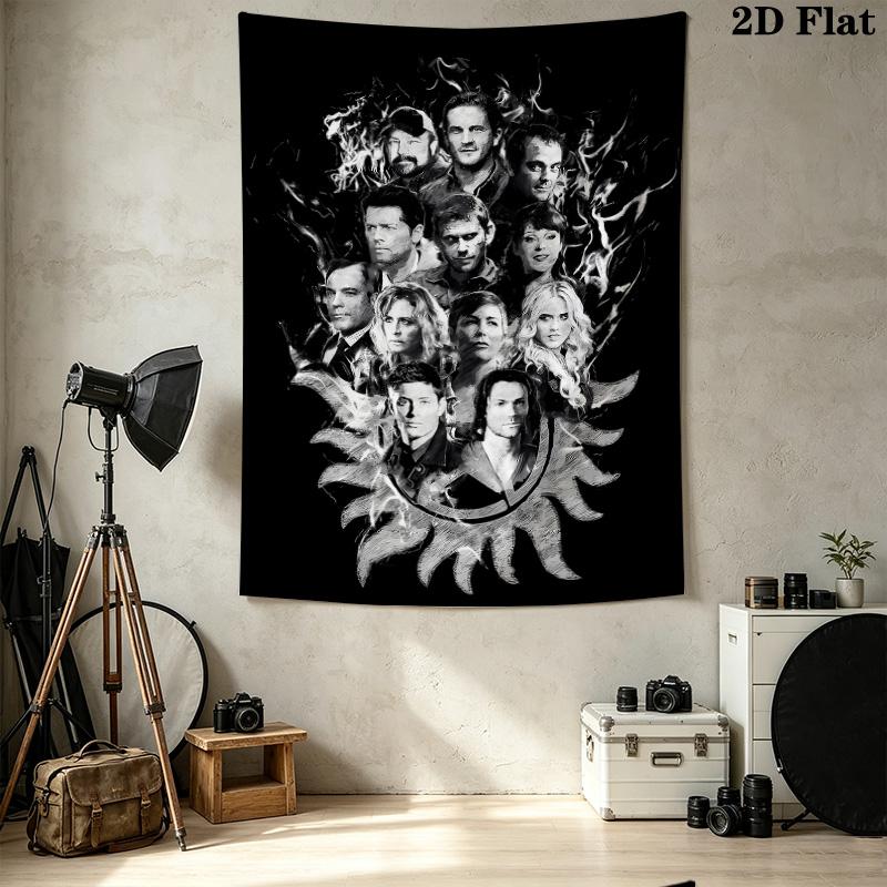 Supernatural Wall Tapestry Aesthetic Wall Hanging Printed Fabric Blanket Decorative Tapestries For Bedroom Living Room Home Decor