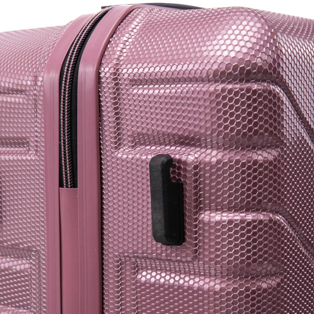 Set of 3 Wings Crake Polycarbonate 100% Rose Gold Suitcases