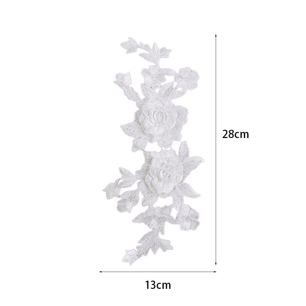 Clothes Accessory Rose Flower Applique Handmade DIY Crafts Cloth Patch Lace Fabric Cloth Applique Women