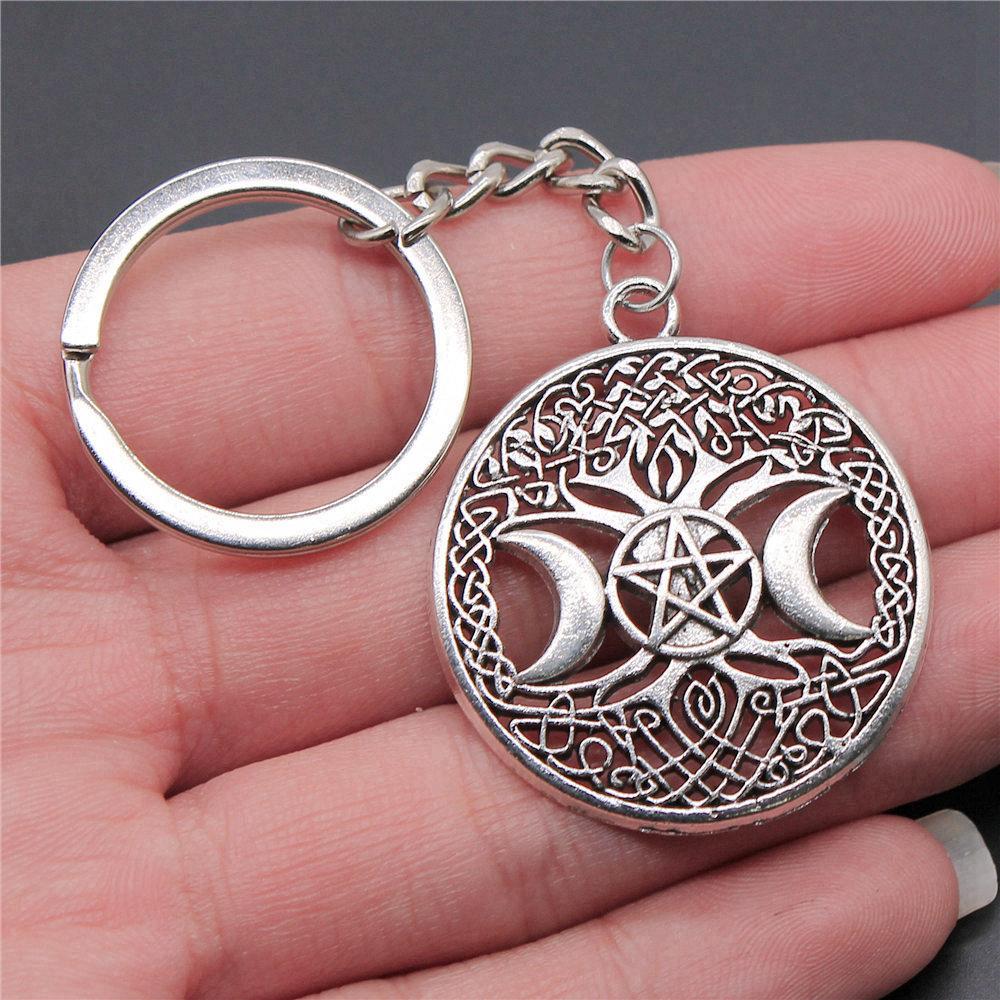 28mm Schlüsselanhänger Lebensbaum Kabbalah Hochzeitsschmuck Zubehör QY054