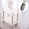 Double Layers Rolling Storage Cart Multi Use Movable Organizer Rack for Home Restaurant(White)