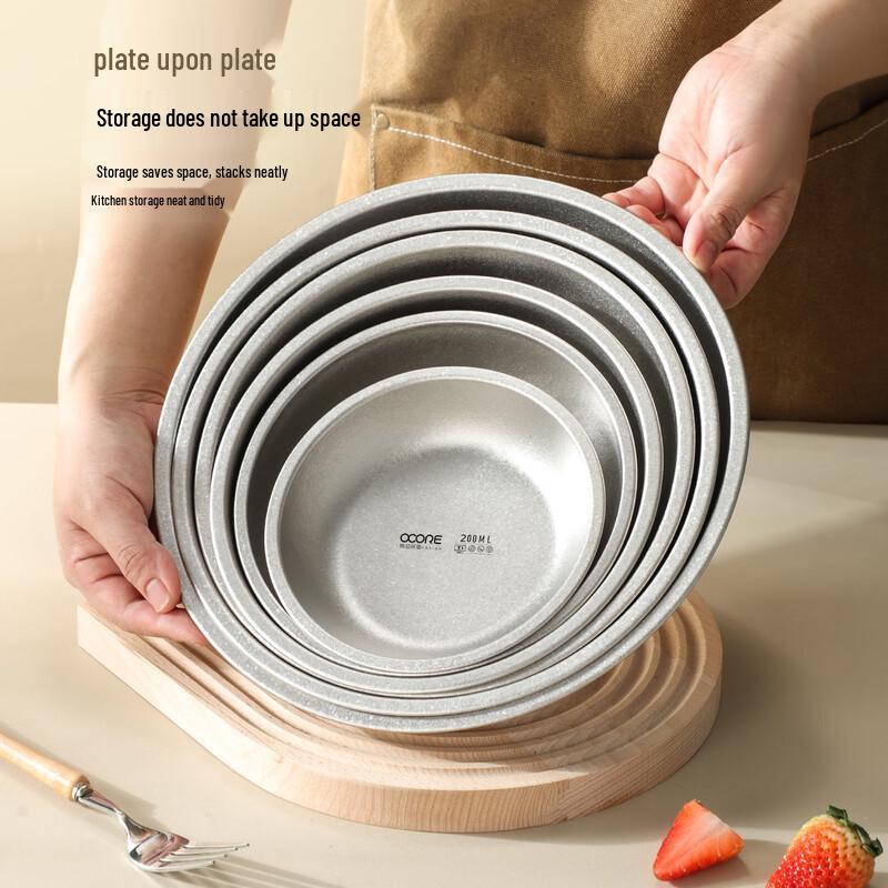 Pure Titanium Round Camping & Dinner Plate, 21cm