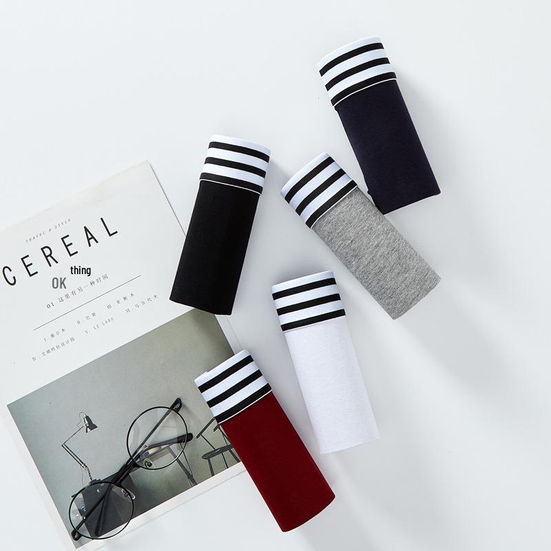 Herren Stretch Baumwolle Mid-Rise Boxer Briefs: Trendige einfarbige Sportunterwäsche (XXXL)