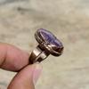Afrikanischer Amethyst Rohring Elektrogeformter Kupferring Verstellbare Ringe Handgefertigter Elektrogeformter Schmuck Edelsteinringe Geschenk für besondere Anlässe