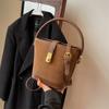A Fashionable and Retro Crossbody Bag and Hand-held Bucket Bag for Women in Autumn Casually