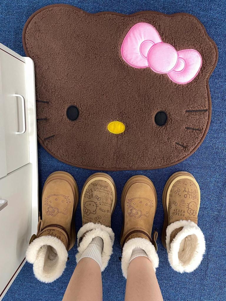 Fashion Bow Snow Boots Anime Women Snow Boots Cute Warm Cotton Shoes Kawaii Winter Non Slip Short Boot Christmas Thick-soled Short Boots