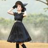 Cosplay Halloween Cosplay Black Mesh Witch Cosplay, Parent-Child Makeup Party Costume Magic Witch Dress