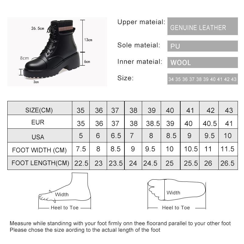 Fashion AIYUQI Women Winter Boots Large Size Fashion Wool Warm Genuine Leather Women Socks Boots Non-Slip Shoes Short Boots Women