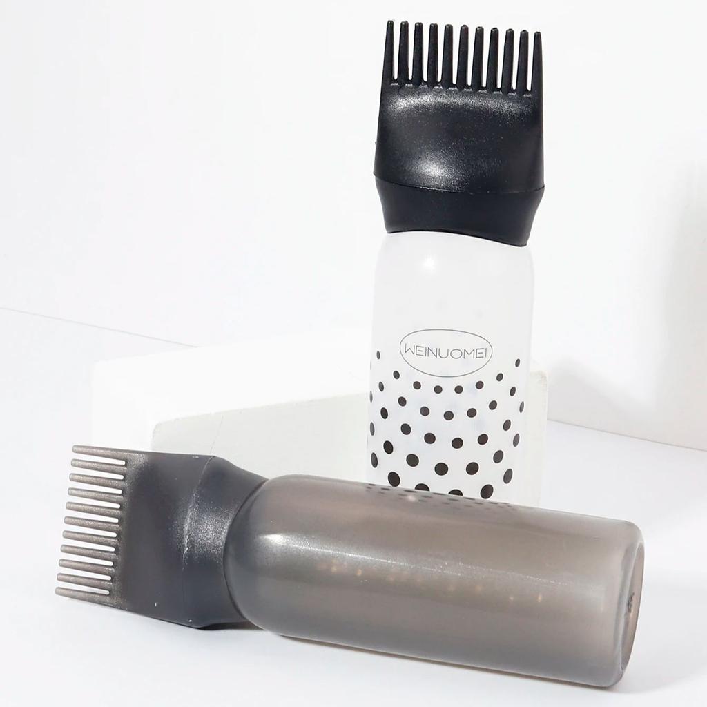2 Pieces/set of Reusable Hair Dye Bottles, Graduated Root Comb Application Bottles, Hair Dye and Styling Tools