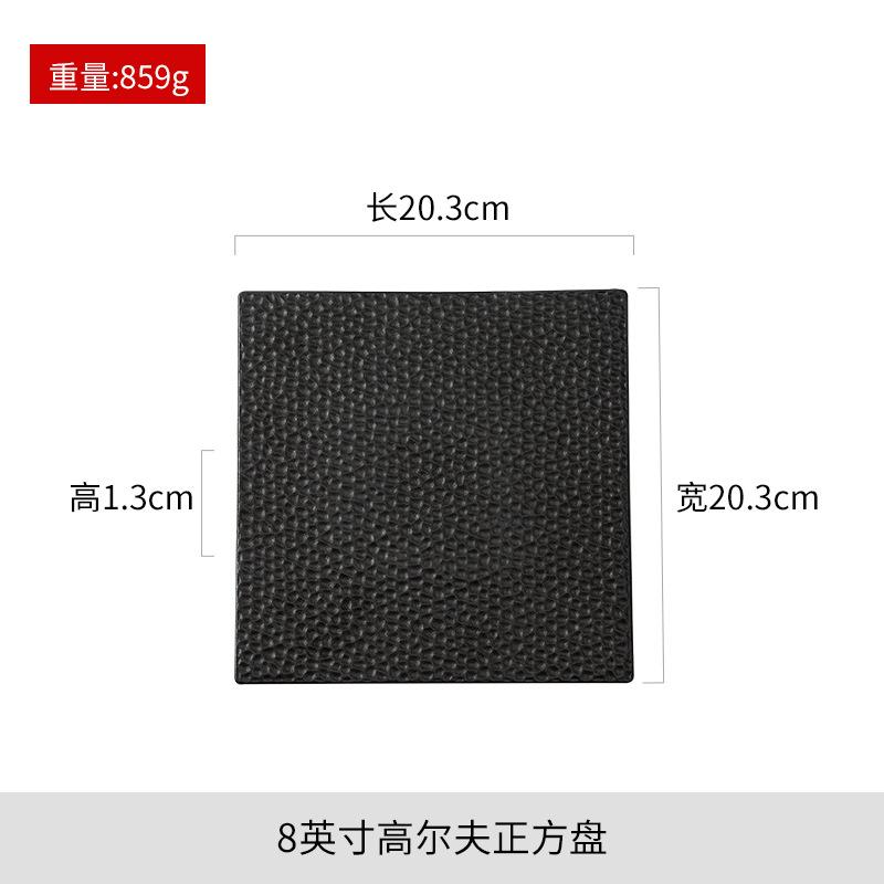 Square Black Steak Plate Ceramics Dining Plate Sushi Plates Sting Disc Dessert Plates Fruit Dish Snack Bowl Dim Sum Dish