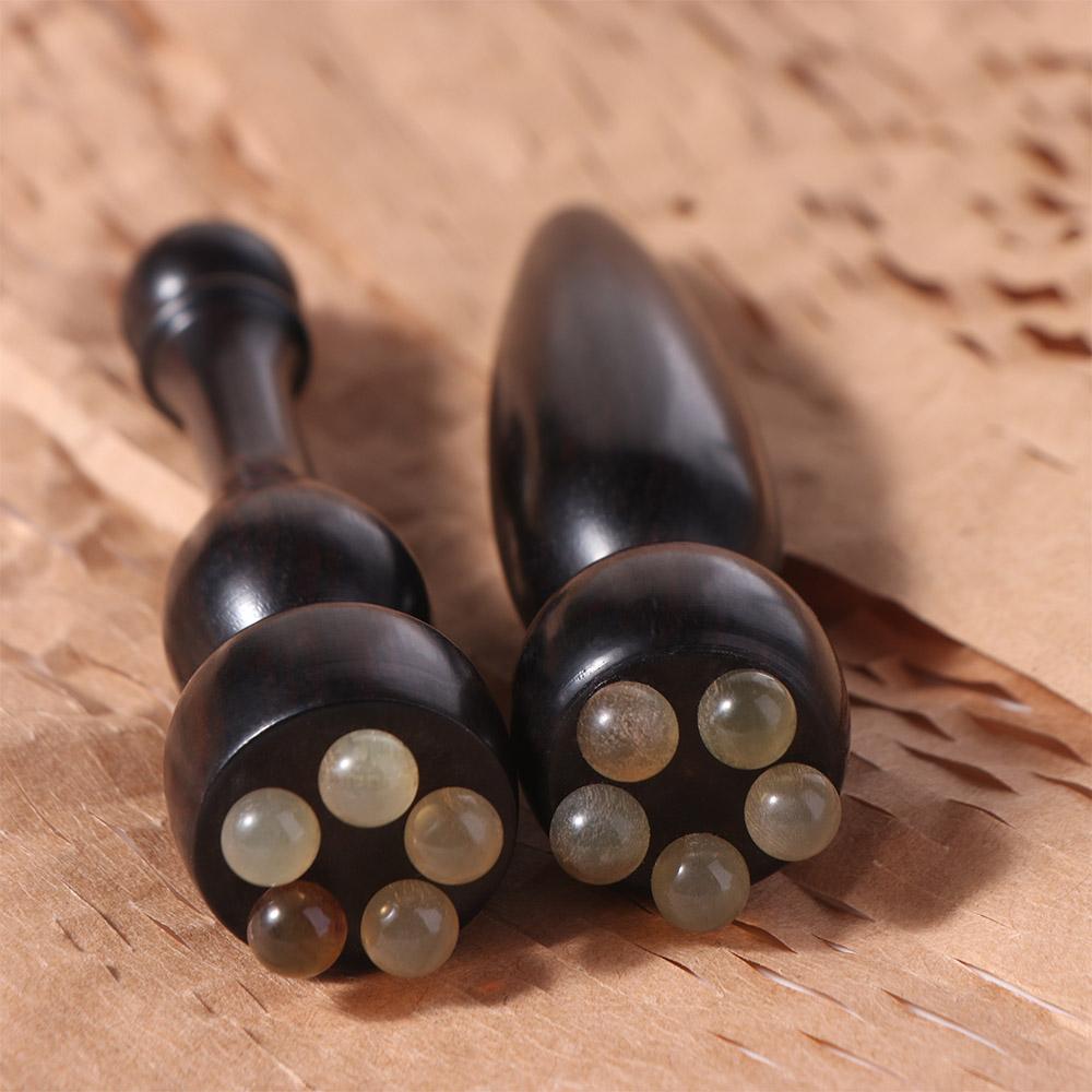 Five Beads Design Eye Massage Stick Reduce Puffiness Guasha Face Massager Tool  Skin Caring