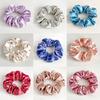 Crystal Satin Printed Large Intestine Hair Band Small Love Ponytail Headband Rubber Band 2026
