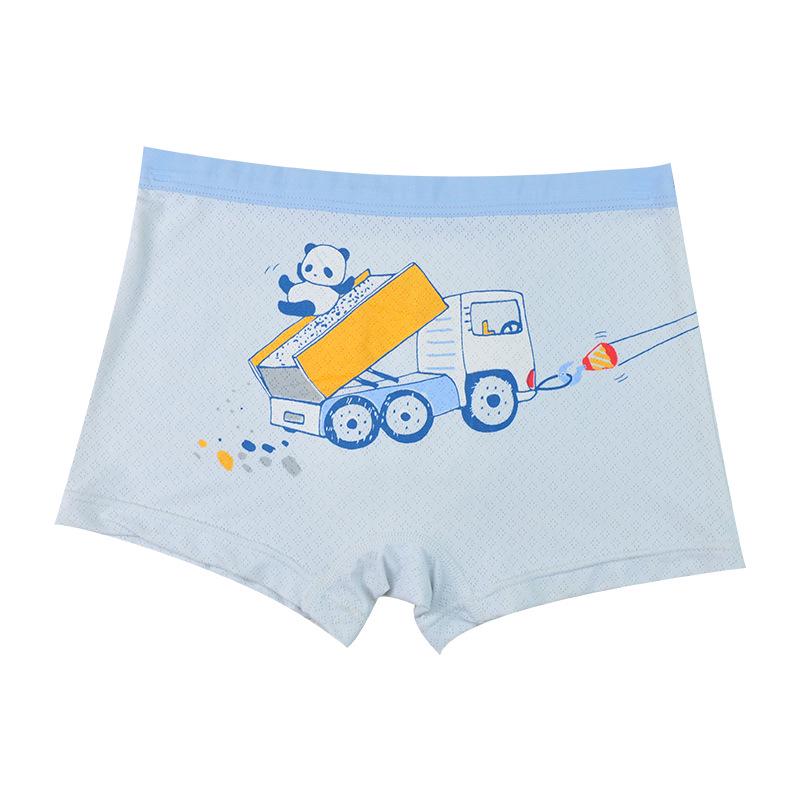 Ice Silk Boys' Briefs, Age 10: Antibacterial Mesh, Breathable, Anti-Chafe, Summer Thin Underwear