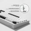 187-Key Double-Shot PBT Keycaps with Cherry MX Gateron Switches for 60, 65, 70, and 100% Mechanical Keyboards (White & Black)