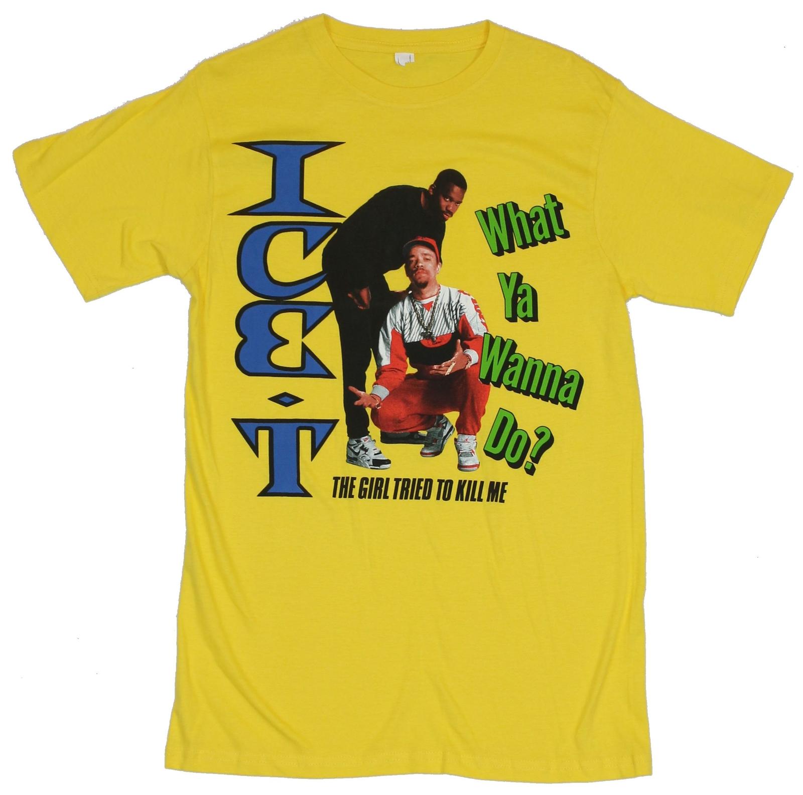 Ice T Adult New T-shirt What Ya Wanna Do Old School Pic L