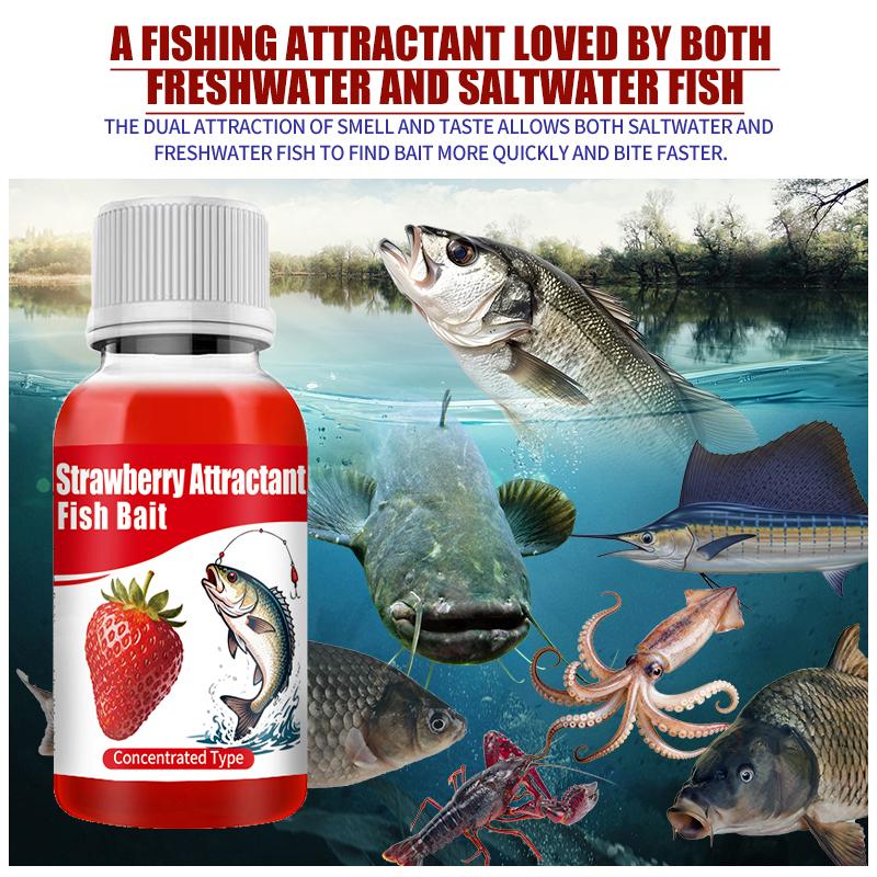 Spray-on Strawberry Fish Lure Enhancer-Easy To Use, Instantly Attracts Target Fish Lure-Concentrated Fishing Comprehensive Bait