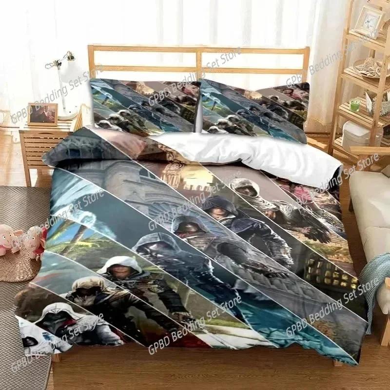 New Game A-Assassin S Creed Art Bedding Set Bedroom Soft Modern Bedspreads Comefortable Kids Duvet Cover Quilt Cover Pillowcase