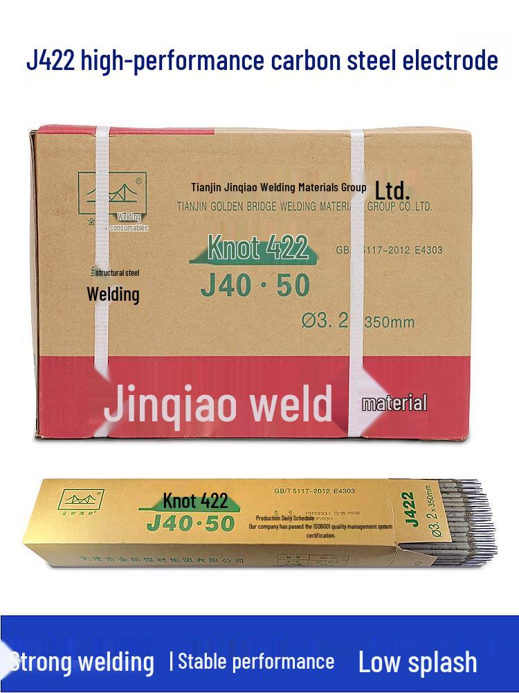 J422 Anti-Stick Carbon Steel Welding Electrodes: Wear-Resistant, Sizes 2.0-5.0