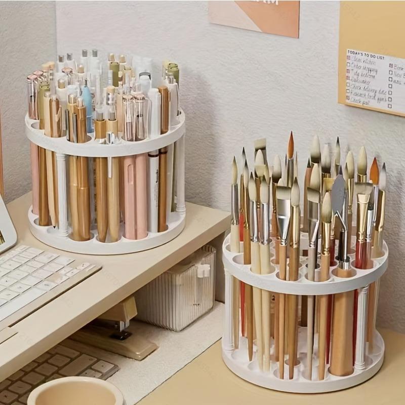 1pc Makeup Brush Storage Rack Desktop Cosmetics Storage Rack Lipstick Makeup Brush Storage Dressing Table Sorting Storage Box