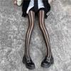 Gestreifte Oberschenkelhohe Strümpfe Strumpfhosen Dessous Strumpfwaren Ultradünne Nylonstrumpfhosen Strumpfhosen Damen Schwarze Strumpfhosen Bodystockings Neu