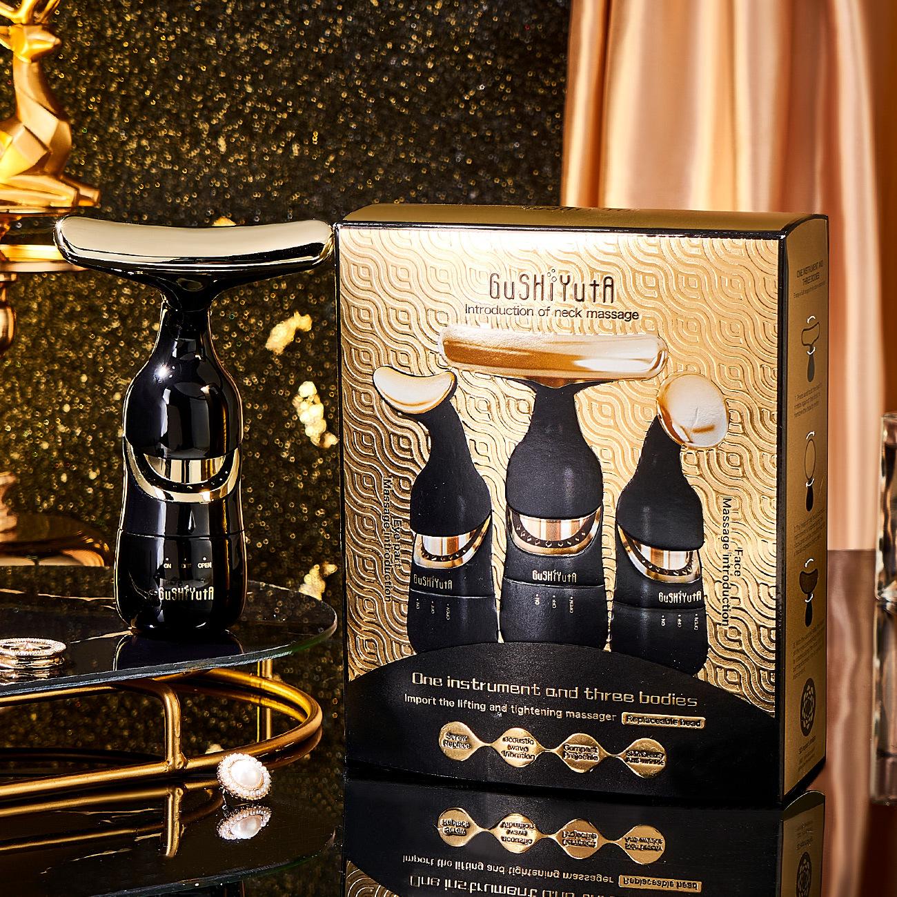 

Главная Три тела Импортный лифтинговый и укрепляющий массажный инструмент Звуковая вибрация Разглаживание мелких морщин Домашний косметический инструмент чёрный