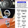 2025 For Nissan 1pcs Car Front Head Hood Bonnet Emblem Rear Trunk Boot Mark Badge Steering Wheel For Nissan X-trail Almera Qashq