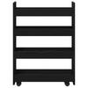 Narrow Storage Trolley Black Oak Effect