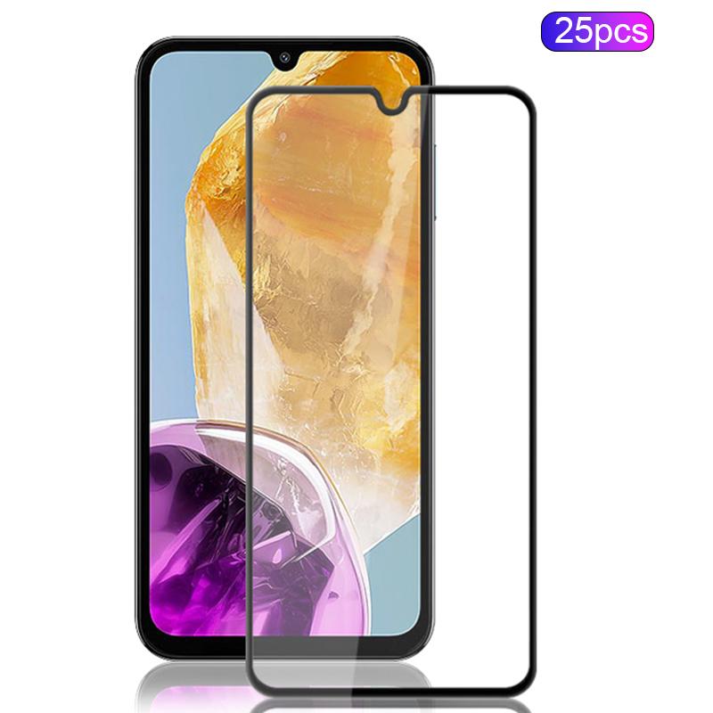

MOCOLO 25 шт. Для Samsung Galaxy M15 5G Захисна плівка на весь екран Вторинне загартування Загартоване скло Black