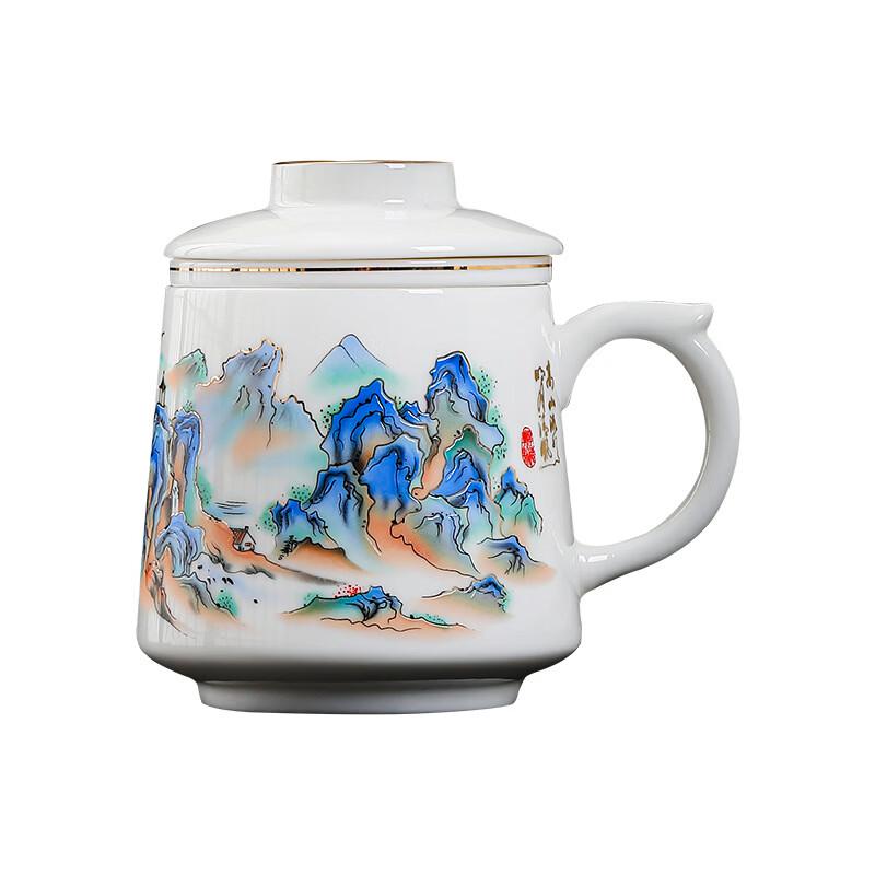 Shangqi Yangzhi Jade Porcelain Tea Infuser Mug