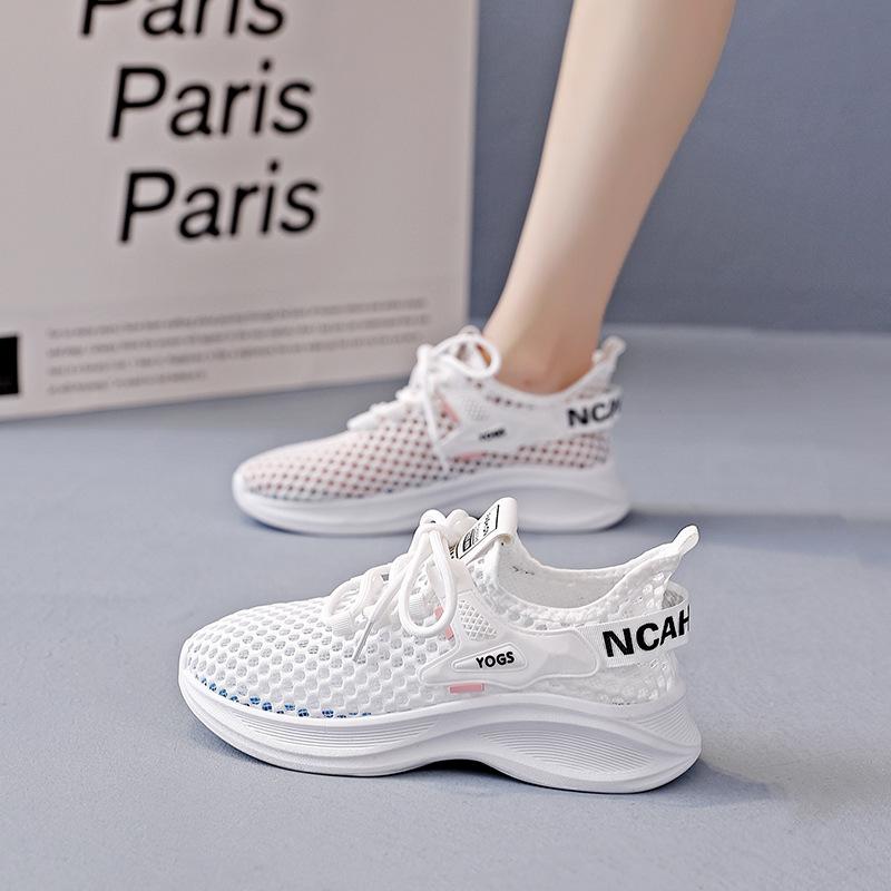 

Новые дышащие туфли из натурального кокоса, женские нескользящие повседневные спортивные туфли с мягкой подошвой, летние кроссовки для бега, взрыв F0 35 белый