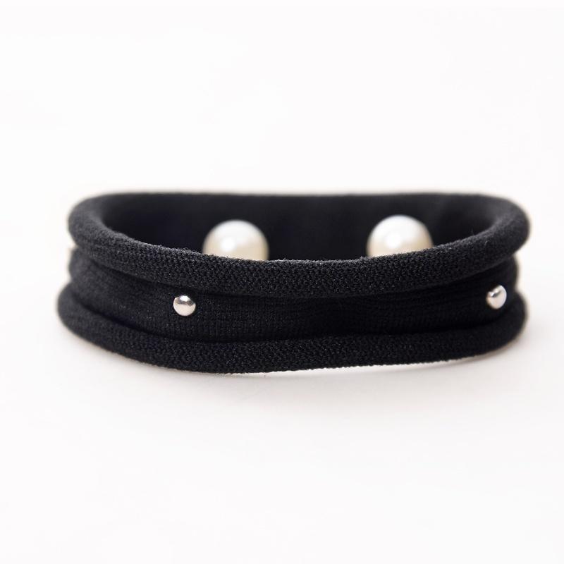 Viele Leute mögen 10 Stück Perle Basic Elastische Haargummis Koreanischer Stil Perle Nahtlos Frottee Ring Seil Haaraccessoires