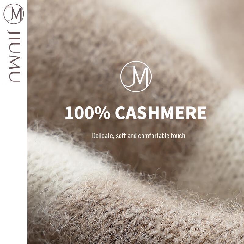 JIUMU Women's Pure Cashmere Cross Scarf