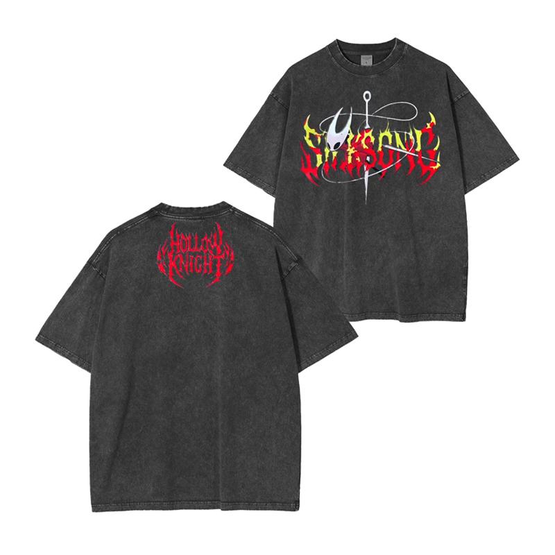 Classic Game Characters Cartoon Elements Men T-shirts Gothic Clothing Characters Washed and Worn T-shirts Sports Streetwear