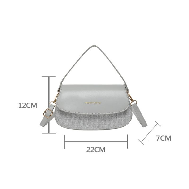 Women's Faux Leather Handbag Versatile Fashion Shoulder Casual Commuting Bags Girl Brand Designer Saddle Handbag KTB