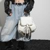 Studded Leather Backpack Women's Fashionable Vintage Style Bag with Adjustable Straps and Multiple Pockets