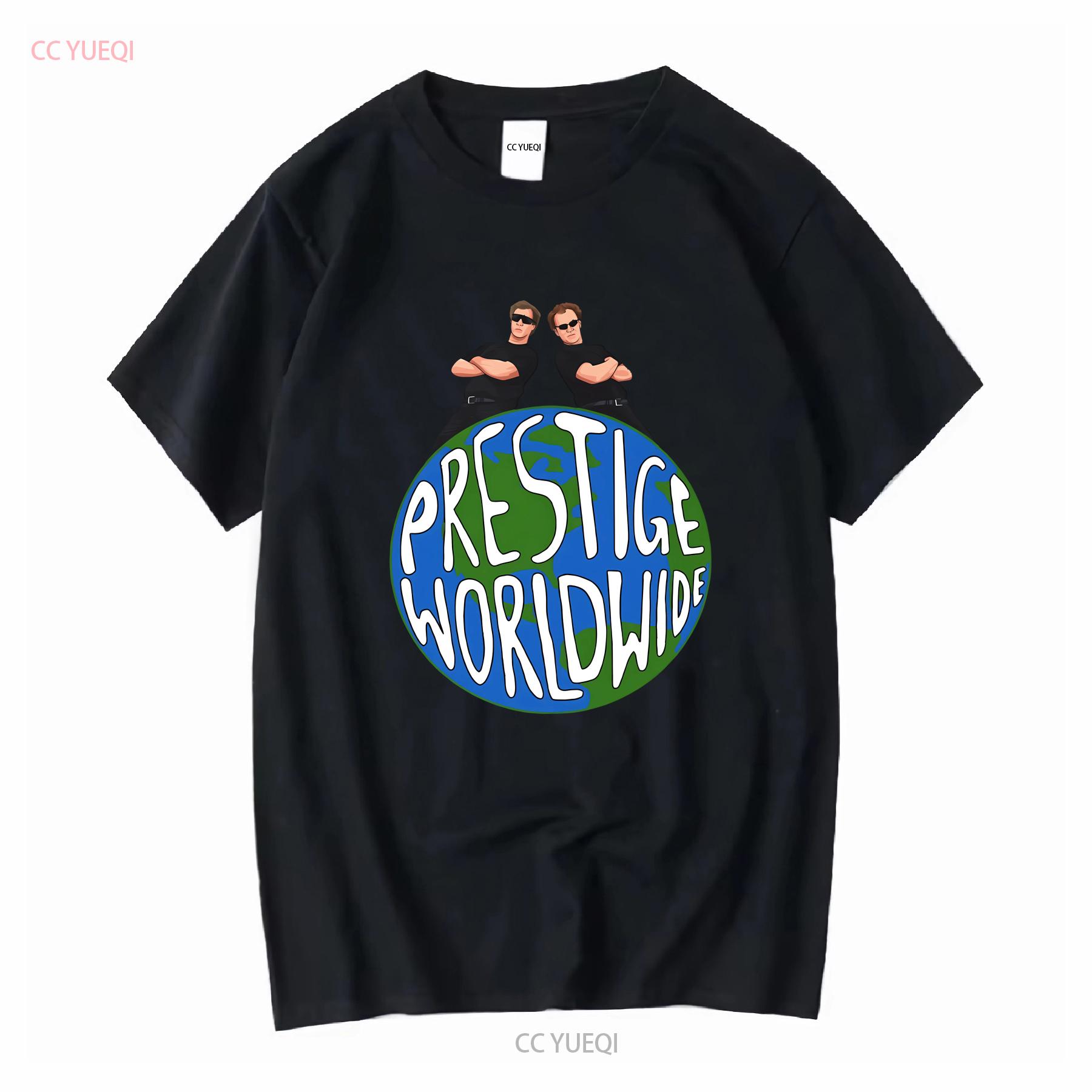 

Step Brothers T Shirt Prestige Worldwide John C Reilly Will Ferrell Movie long or short sleeves vintage Washed 4XL