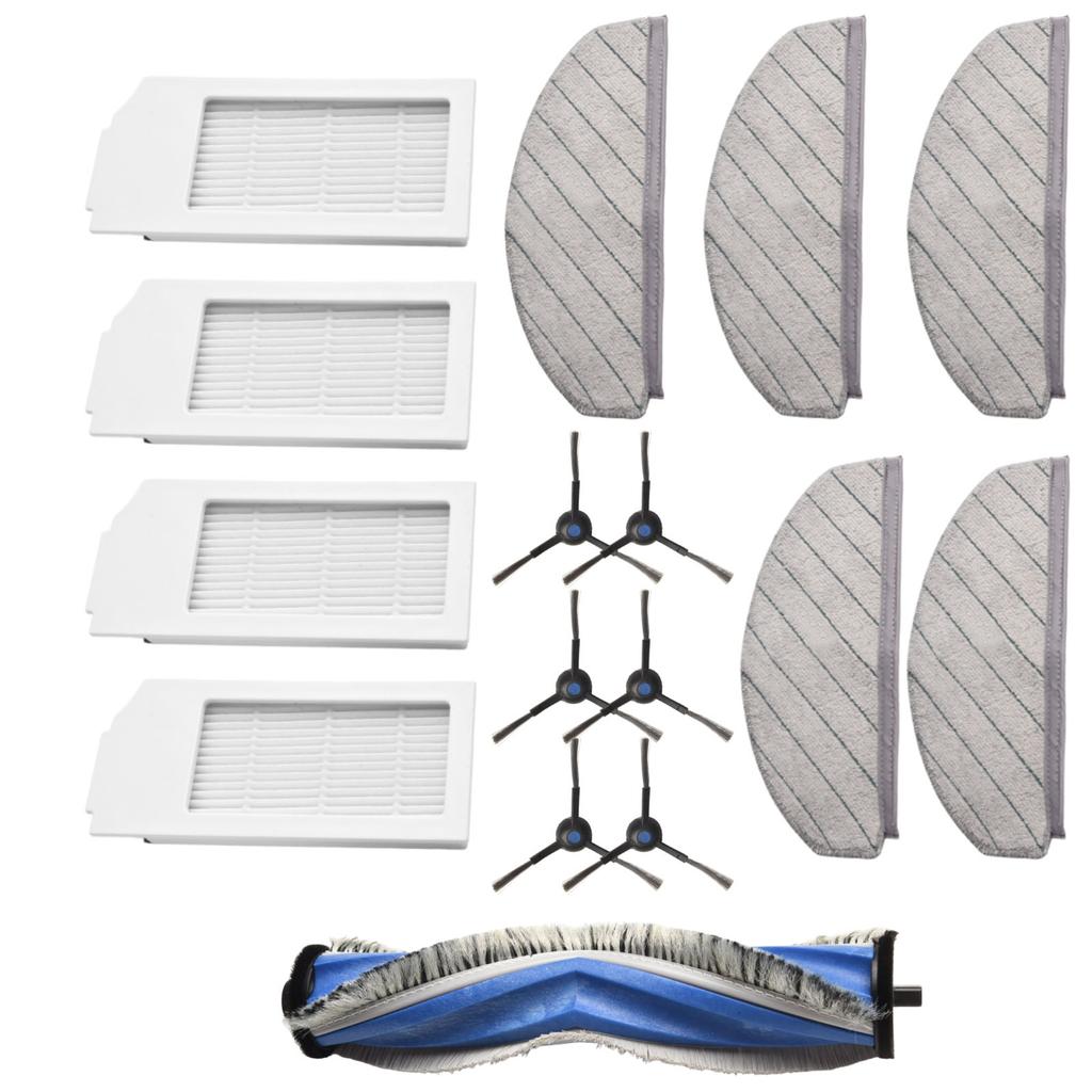 Main Side Brush Filter Mop Cloth Kit for ECOVACS for DEEBOT N20/N20 PLUS Vacuums