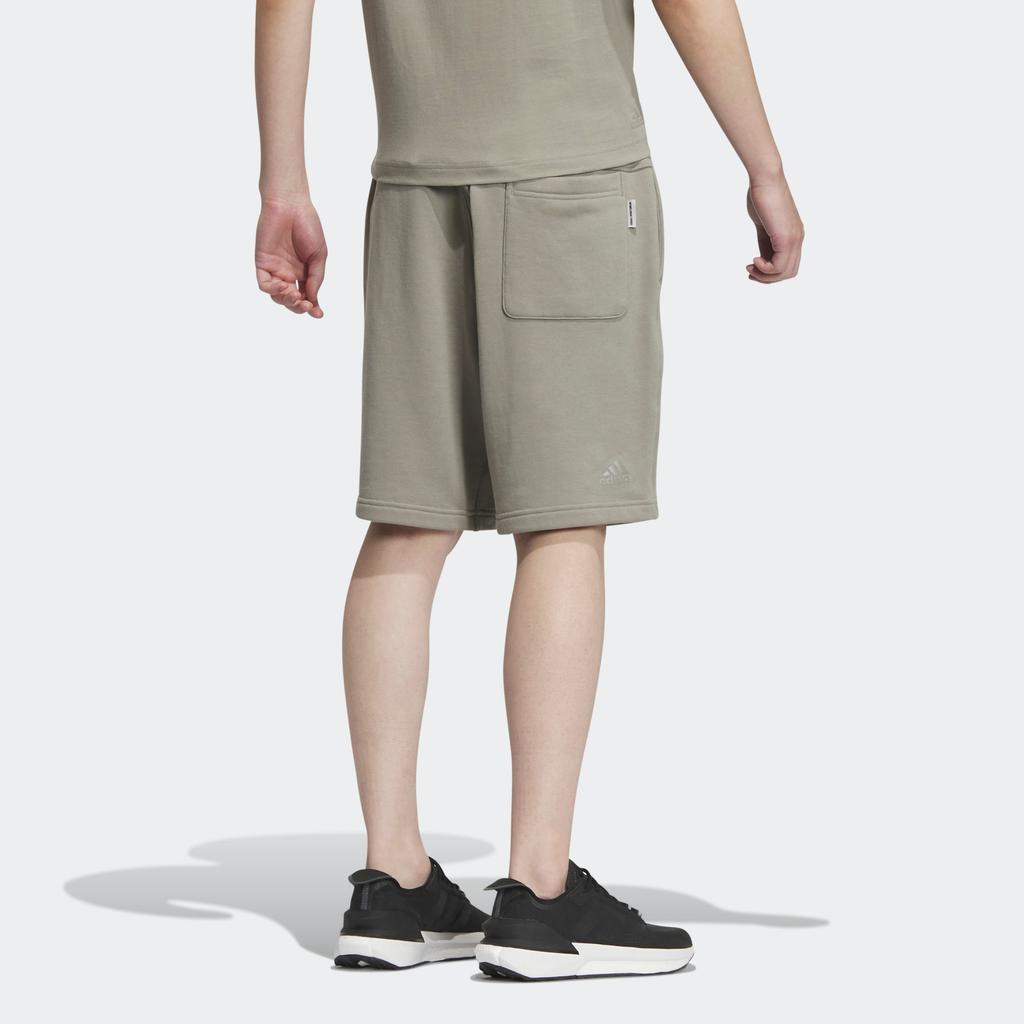 New Adidas Casual Shorts Men's Pebble Silver Gray IP3933