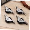4pcs Sliding Door Wheel Roller for Cabinets Wardrobes Durable Pulley Track Rail with Smooth Action Replacement for Closet Doors Lightweight Compact