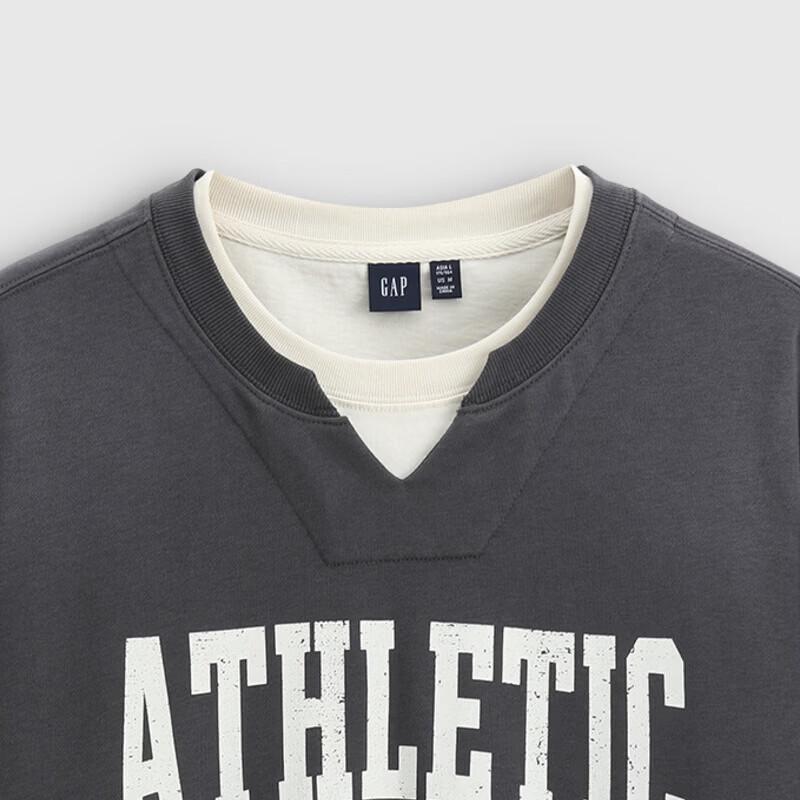 GAP Unisex Logo Print Loose Crew Neck Sweatshirt