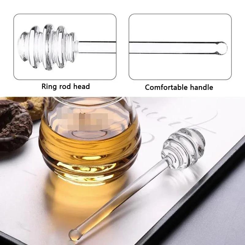15 cm Glas Honiglöffel Sticks Marmelade Sauce Löffel Mischstab Klar Kaffee Milch Tee Rührstab Küchenbedarf Kochutensilien