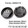 4pcs 2sdwp Wheel Center Cap Hub Covers 60mm-135mm Car Styling Badge Auto Accessories Compatible with A3 A4 A5 A6 A7 S4 Q7 Q3 sdwp2