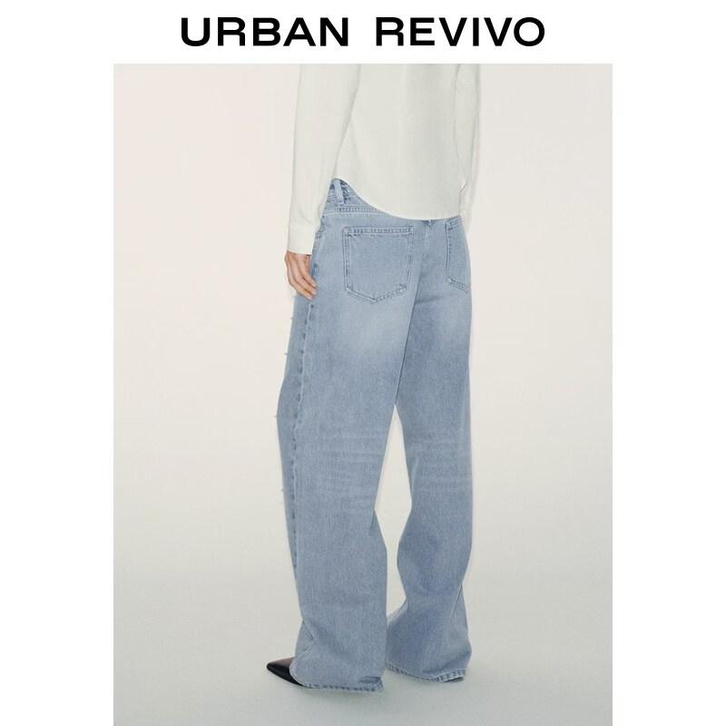 UR Women's Beaded Rhinestone Washed Denim Jeans
