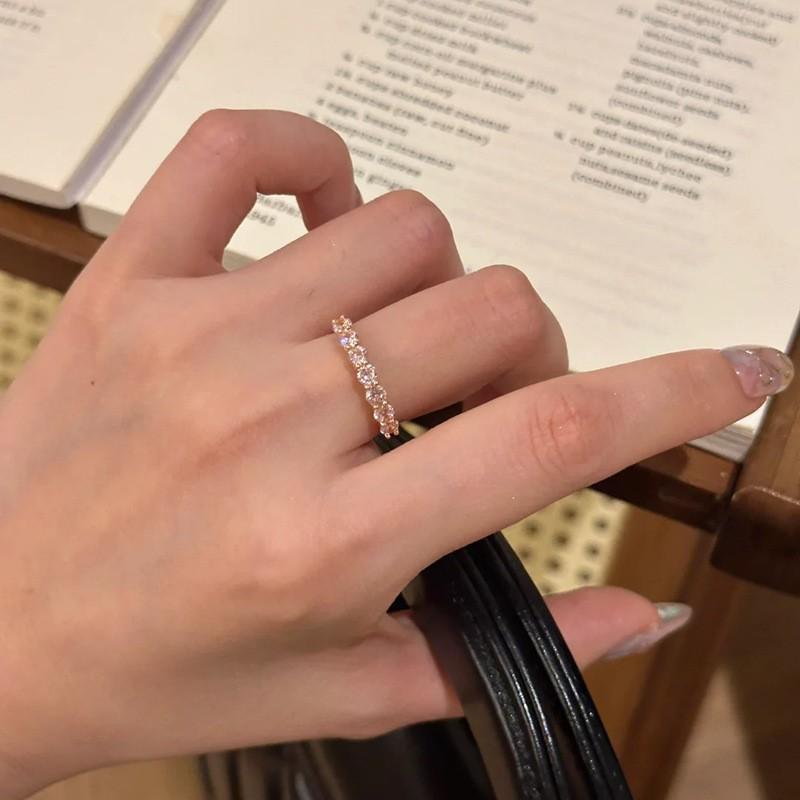 Golden Flower Butterfly Ring Women's Niche Light Luxury High Sense Versatile Open Ring Index Finger Ring New Jewelry